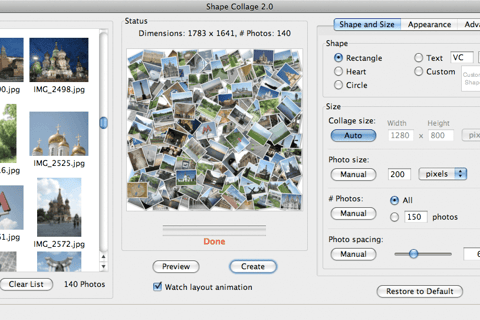 照片拼贴制作 Shape Collage