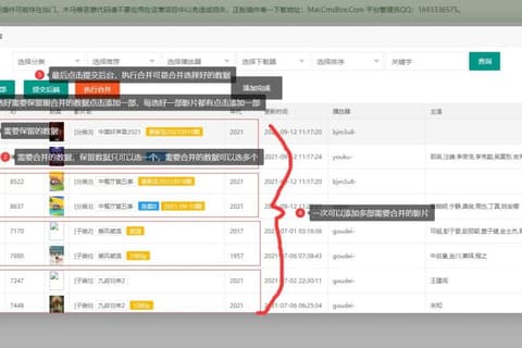 重复视频合并工具插件
